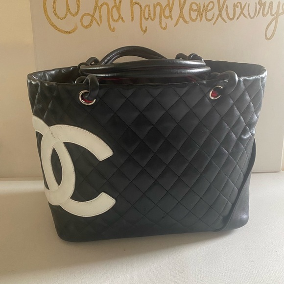 AUTHENTIC CHANEL CAMBON TOTE BAG - Picture 5 of 13